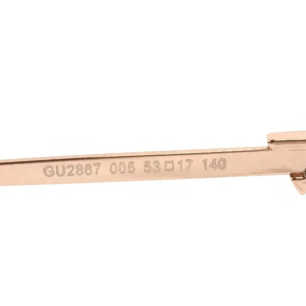 Guess Eyeglasses Frames GU2867 005 Black Rose Gold Round Full Rim 53-17-140